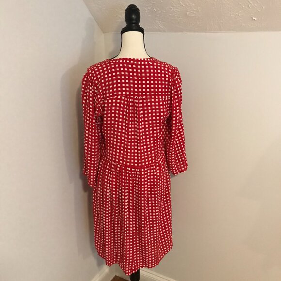 Anthropologie Maeve Juno Red/White Gingham Dress - Size Small - Picture 4 of 11